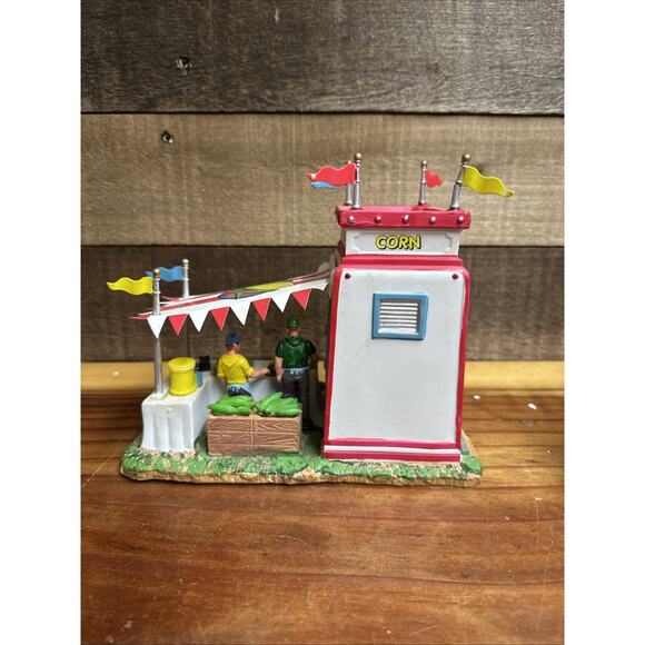 Lemax Carnival Corn Stand Amusement Park Booth Decor Village Collection In Box - Picture 3 of 7